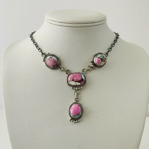 Southwestern Cotton Candy Turquoise Dream Vintage Style Chain Necklace New